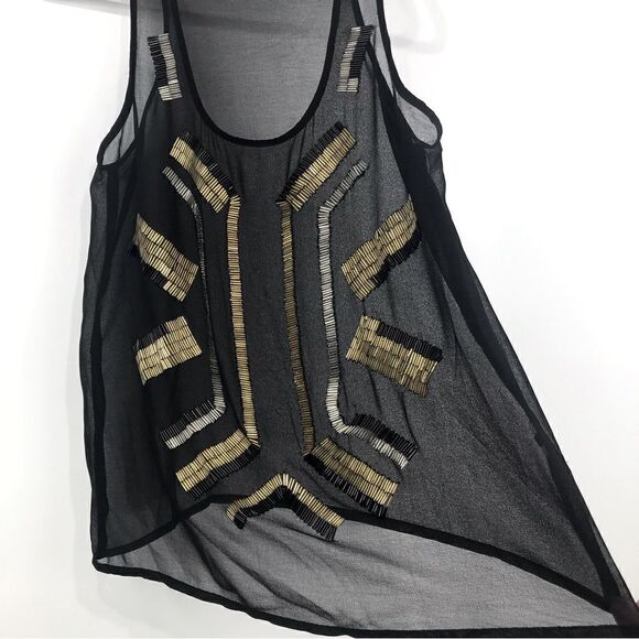 I Jeans By Buffalo Beaded Semi Sheer Tank - Picture 2 of 9